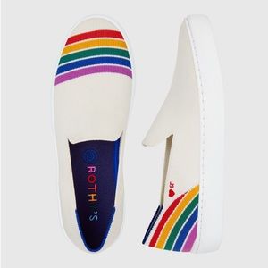 ROTHY’s Women’s Pride Rainbow Slip On Sneaker Size 8.5